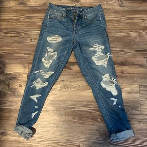 American Eagle Distressed Mom Jeans